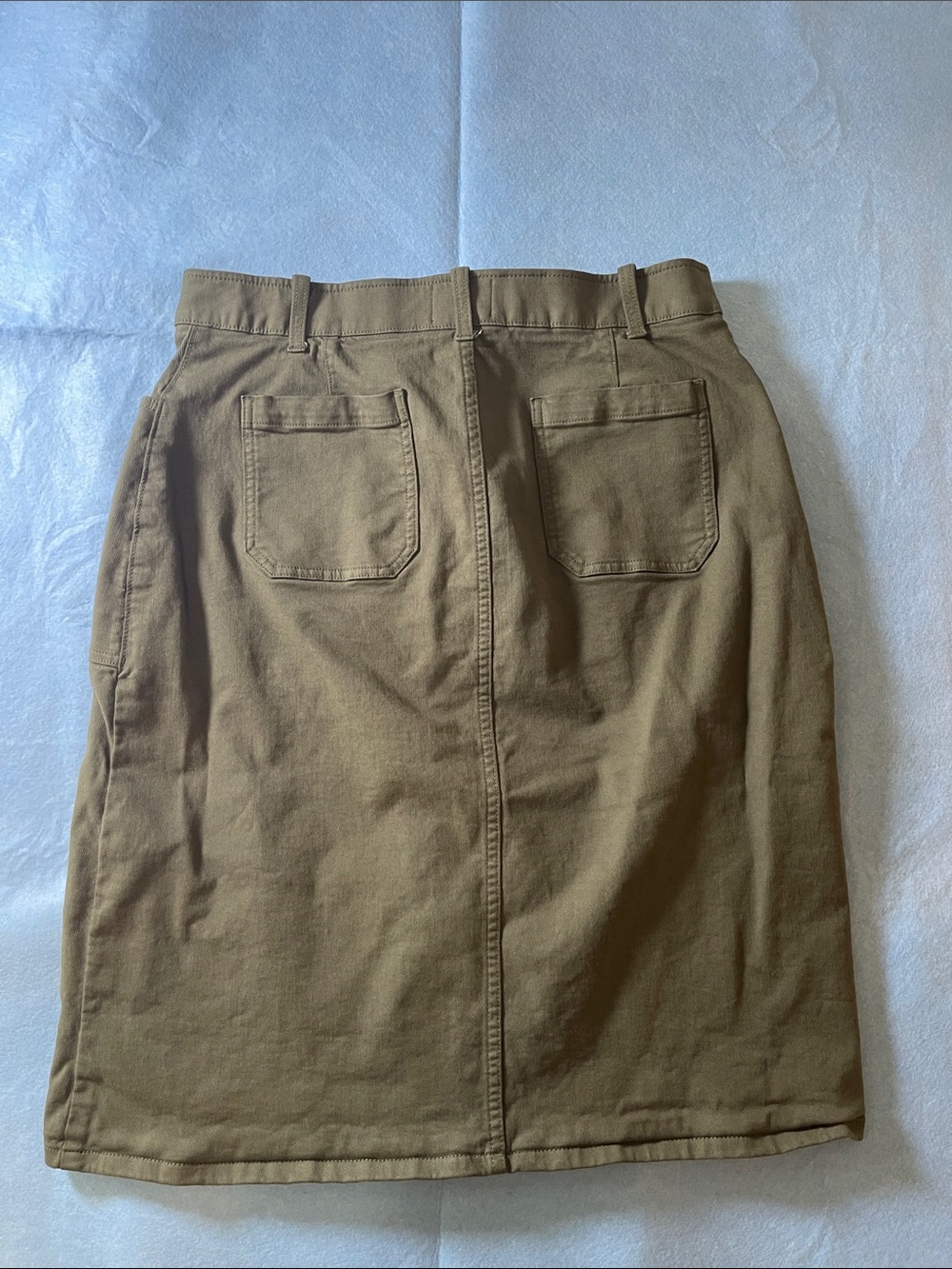 Caslon Olive Green Button-Front Midi Skirt - Picture 4 of 4